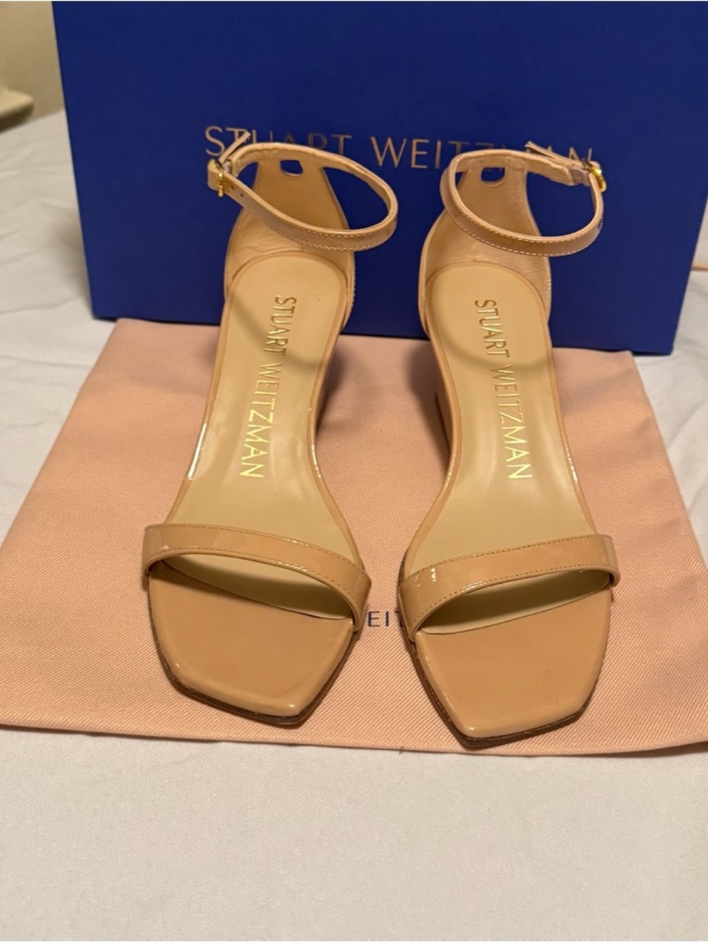 Stuart Weitzman Nudistcurve 50 Wedge Sz 6AA - Picture 3 of 6